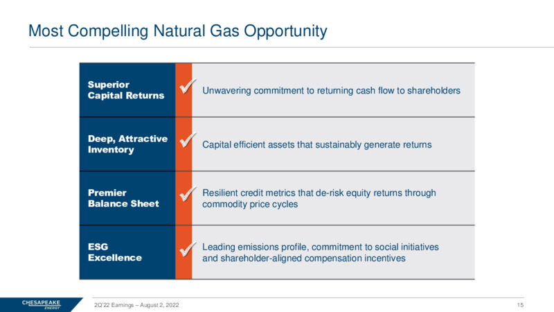 2Q22 Earnings Presentation – Chesapeake Energy Corp – slide 14