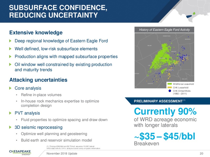 November 2018 Update – Chesapeake Energy Corp – slide 19