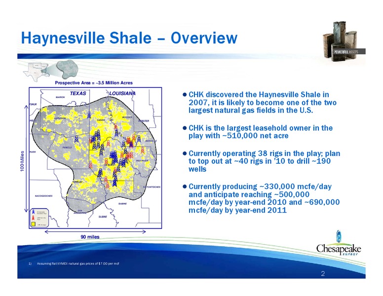 Haynesville Shale Presentation – Chesapeake Energy Corp – slide 2