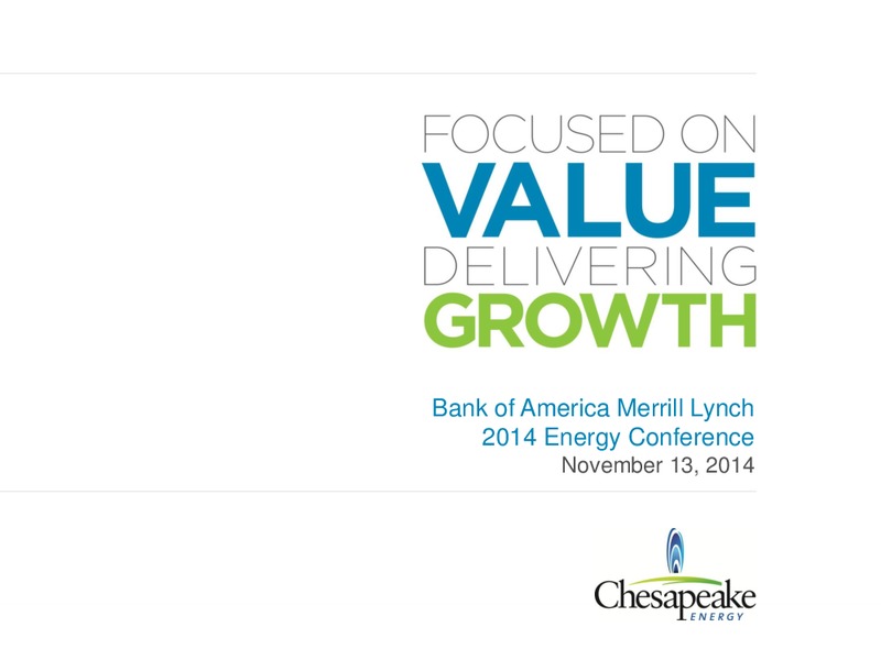 BAML 2014 ENERGY CONFERENCE – Chesapeake Energy Corp – slide 1