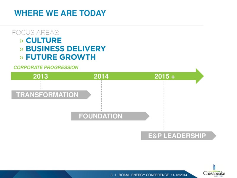 BAML 2014 ENERGY CONFERENCE – Chesapeake Energy Corp – slide 2