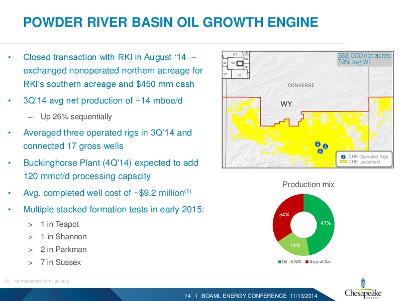 BAML 2014 ENERGY CONFERENCE – Chesapeake Energy Corp – slide 13