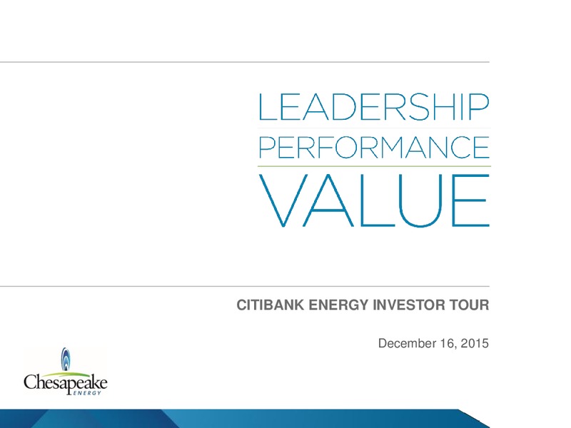 Citibank Energy Investor Presentation – Chesapeake Energy Corp – slide 1