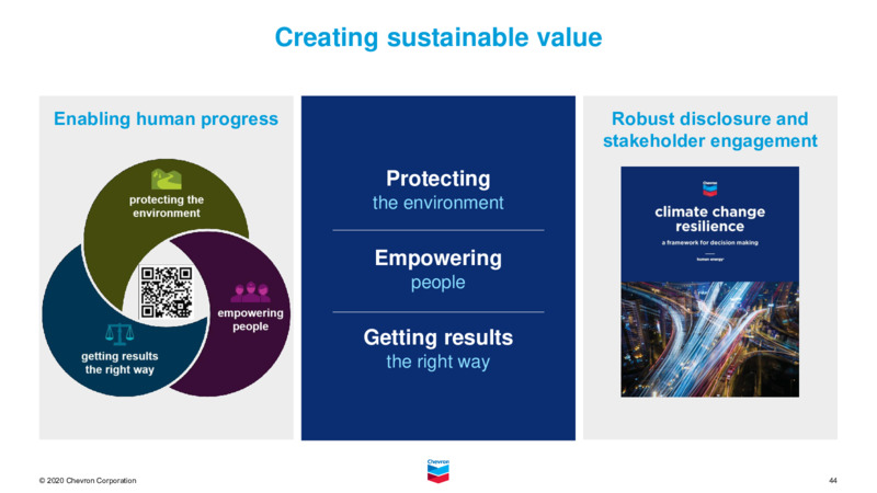February 2021 Investor Presentation – Chevron Corp – slide 43