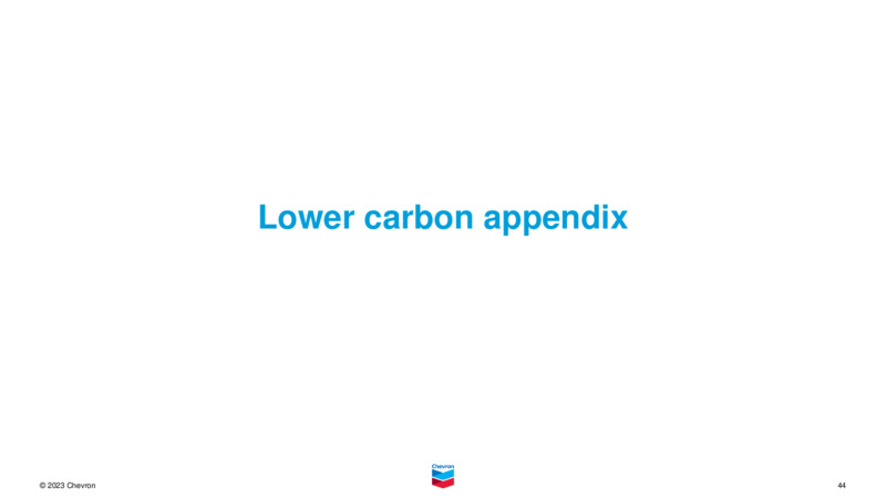 2023 Investor Day – Chevron Corp – slide 43