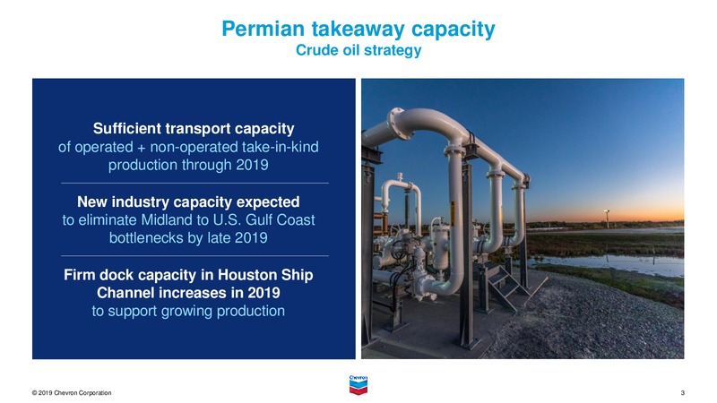 2019 Security Analyst Meeting Midstream – Chevron Corp – slide 3