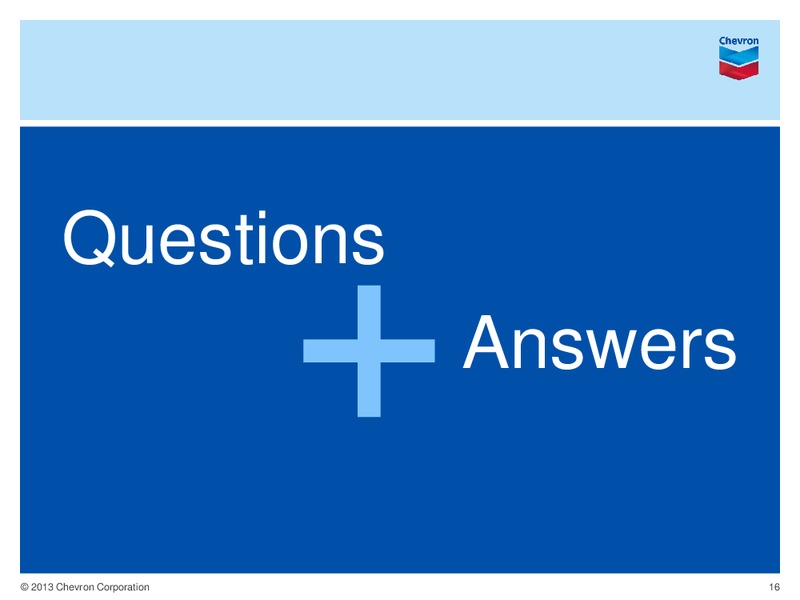 Q1 Earnings Conference Call and Webcast – Chevron Corp – slide 15