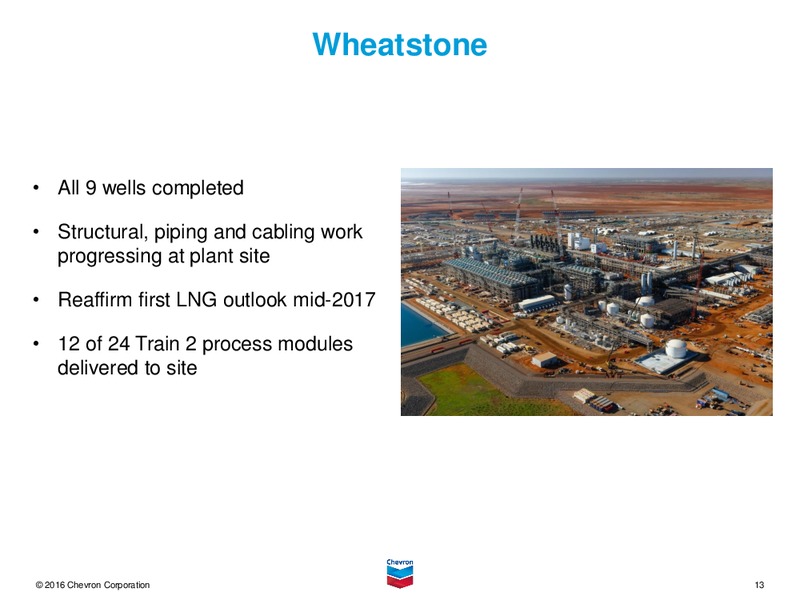 1Q 2016 Earnings Conference Call – Chevron Corp – slide 13