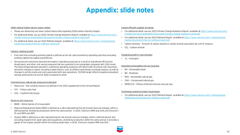 1Q 2025 Earnings Presentation – Chevron Corp – slide 40