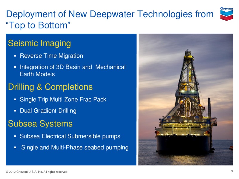 Morgan Stanley Energy Summit Deepwater Gulf of Mexico – Chevron Corp – slide 8