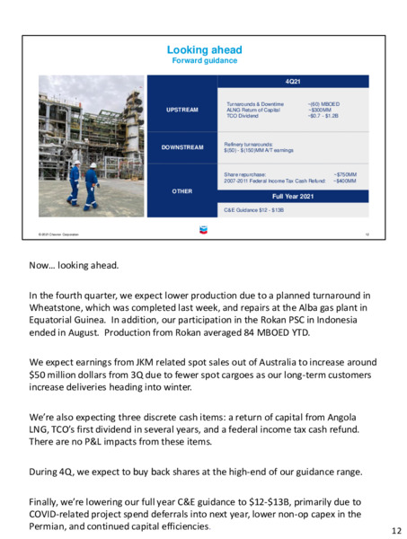 3Q 2021 Investor Presentation – Chevron Corp – slide 11