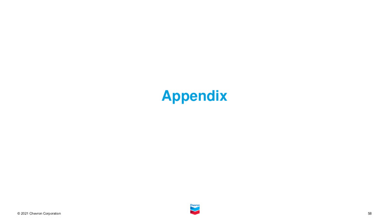 November 2021 Investor Presentation – Chevron Corp – slide 57
