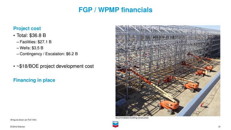 November 2016 Investor presentation – Chevron Corp – slide 30