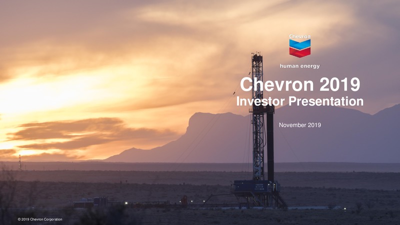November 2019 Investor Presentation – Chevron Corp – slide 1