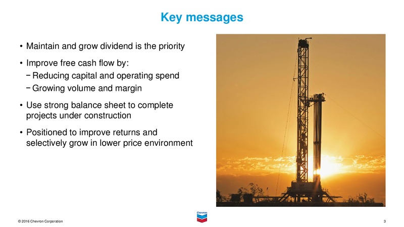 May 2016 Investor Presentation – Chevron Corp – slide 2