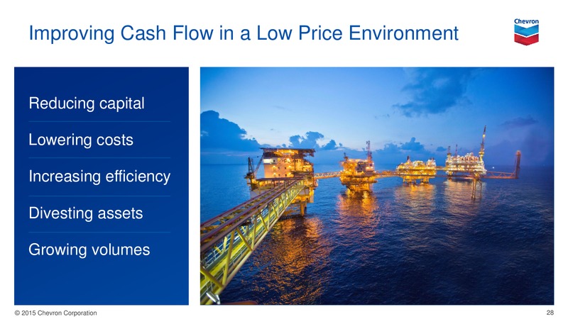 August 2015 Investor Presentation – Chevron Corp – slide 27
