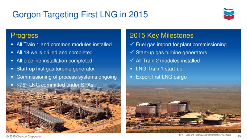 August 2015 Investor Presentation – Chevron Corp – slide 44