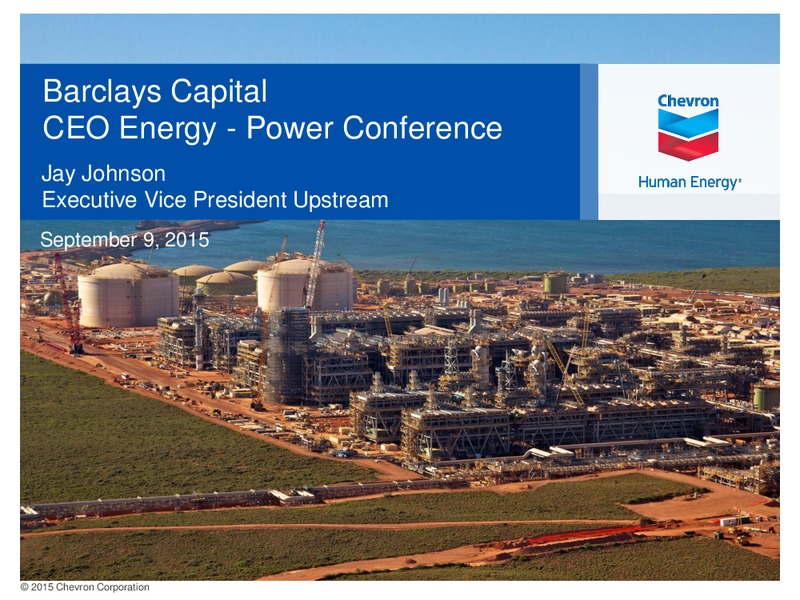 Barclays Capital CEO Energy Power Conference – Chevron Corp – slide 1