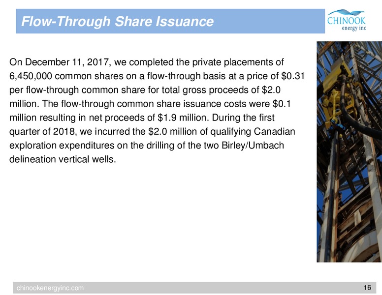Annual General Meeting Presentation – Chinook Energy, Inc. – slide 13