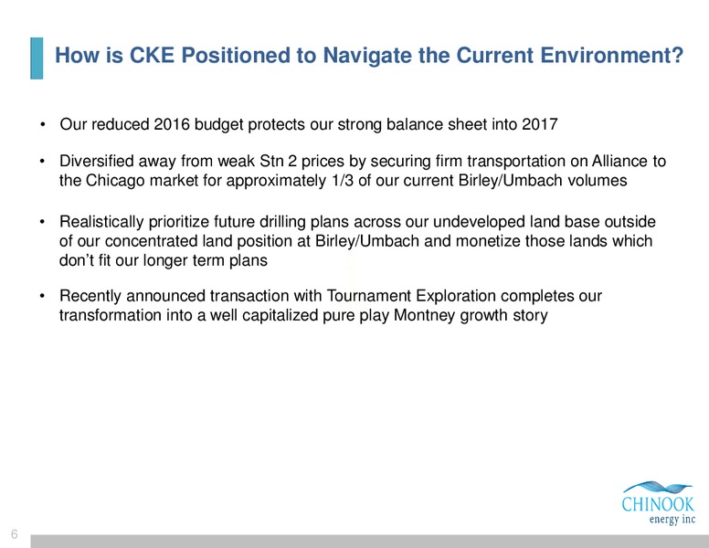 August 2016 Investor Presentation – Chinook Energy, Inc. – slide 4