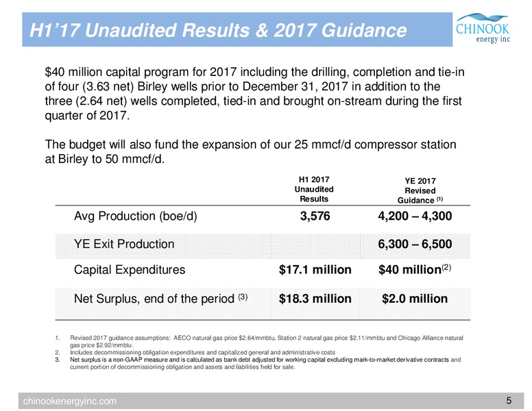 Peters and Co Ltd 2017 Energy Conference – Chinook Energy, Inc. – slide 3