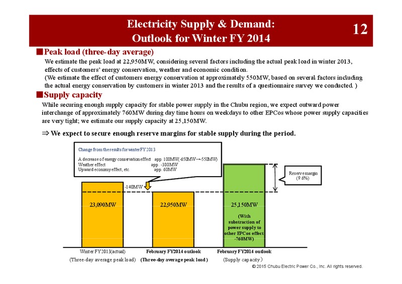3rd Quarter FY 2014 – Chubu Electric Power – slide 16