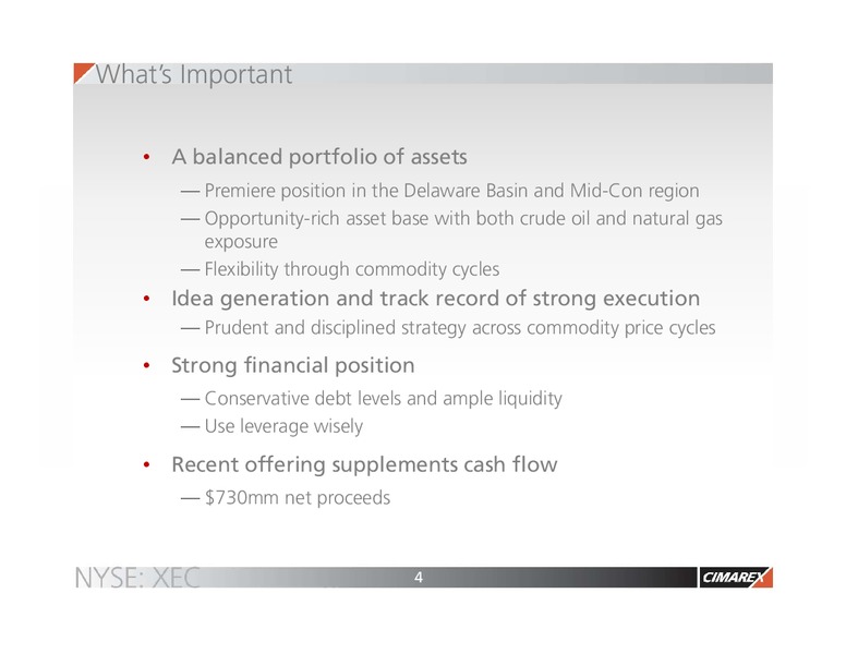 June 2015 Corporate Presentation – Cimarex Energy Co. – slide 3