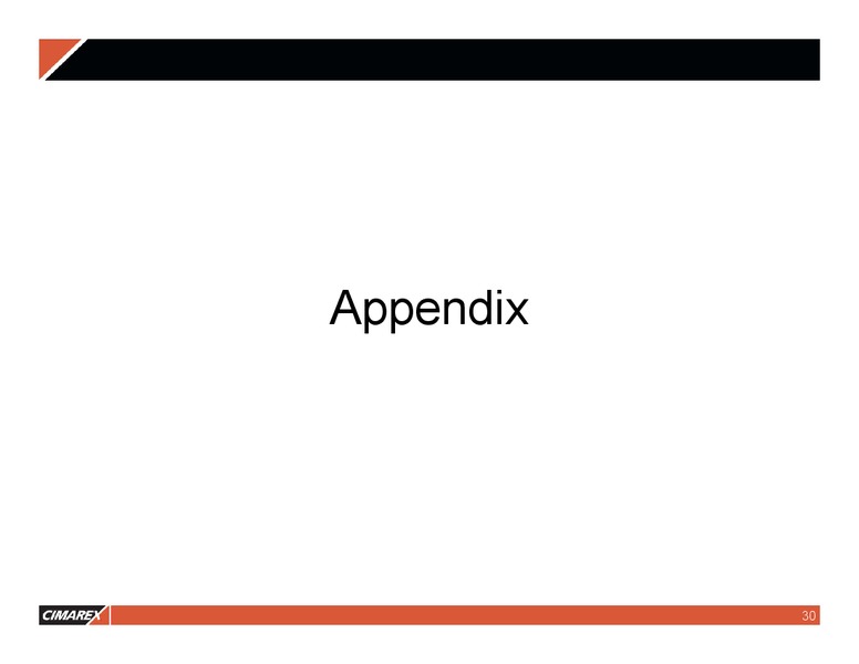 4Q 2017 Earnings Presentation – Cimarex Energy Co. – slide 29