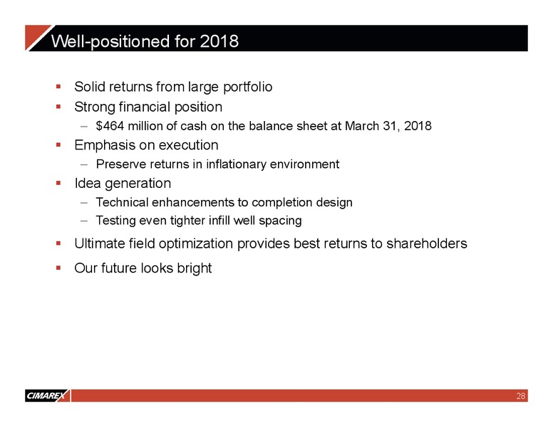 JP Morgan Energy Equity Conference – Cimarex Energy Co. – slide 27