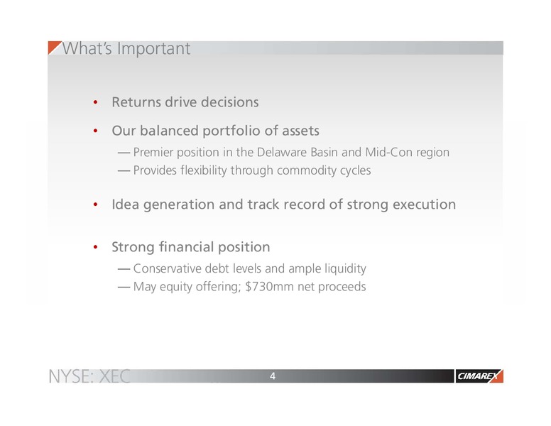 Jefferies Energy Conference – Cimarex Energy Co. – slide 3