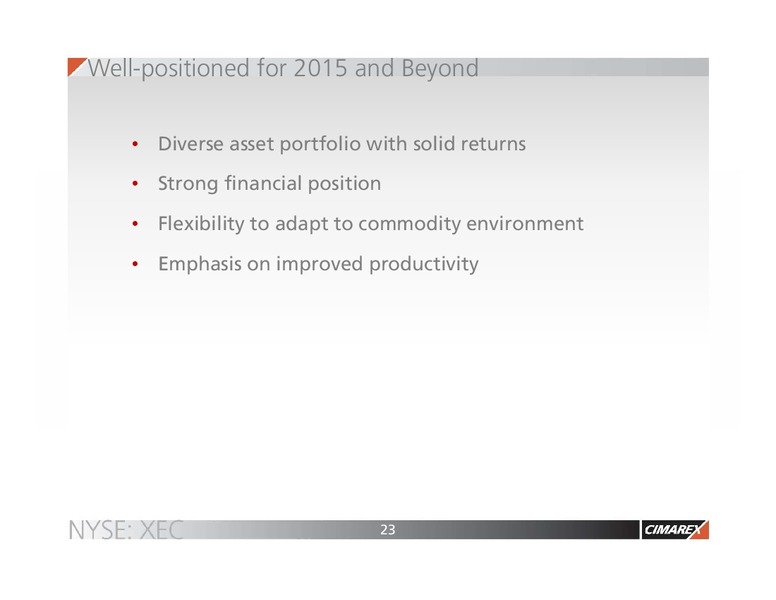 Jefferies Energy Conference – Cimarex Energy Co. – slide 22