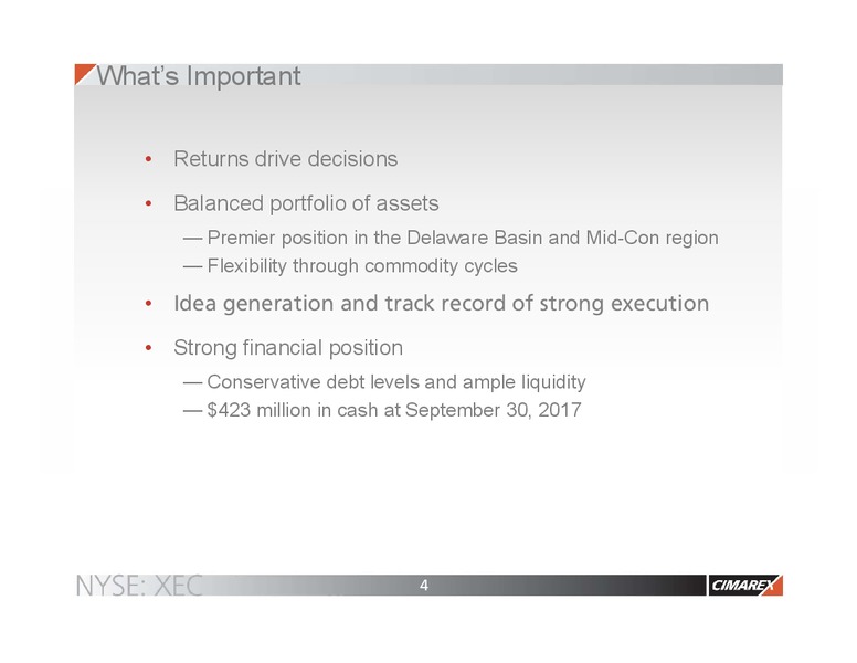 BAML 2017 Global Energy Conference – Cimarex Energy Co. – slide 3