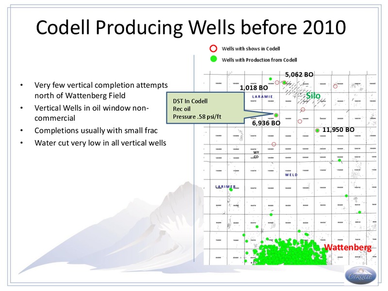 Codell Sandstone Review – Cirque Resources Lp – slide 4
