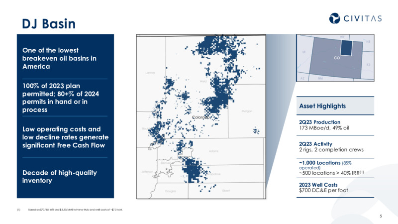 2Q 2023 Earnings Presentation – Civitas Resources Inc. – slide 4