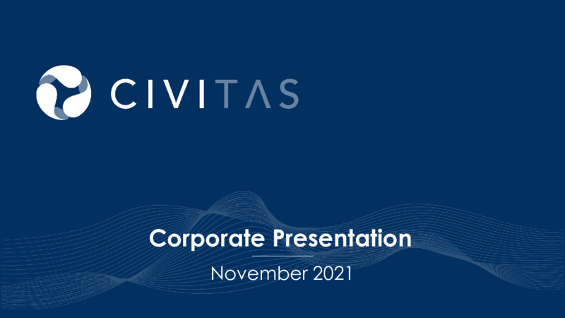 3Q 2021 Investor Presentation – Civitas Resources Inc. – slide 1