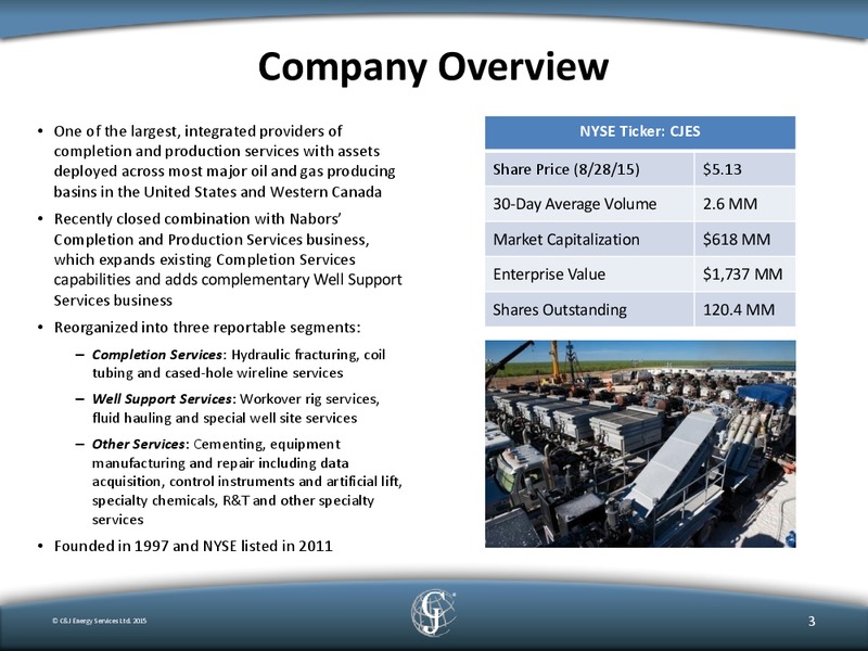 Morgan Stanley Houston Energy Summit – C&J Energy Services Inc. – slide 2