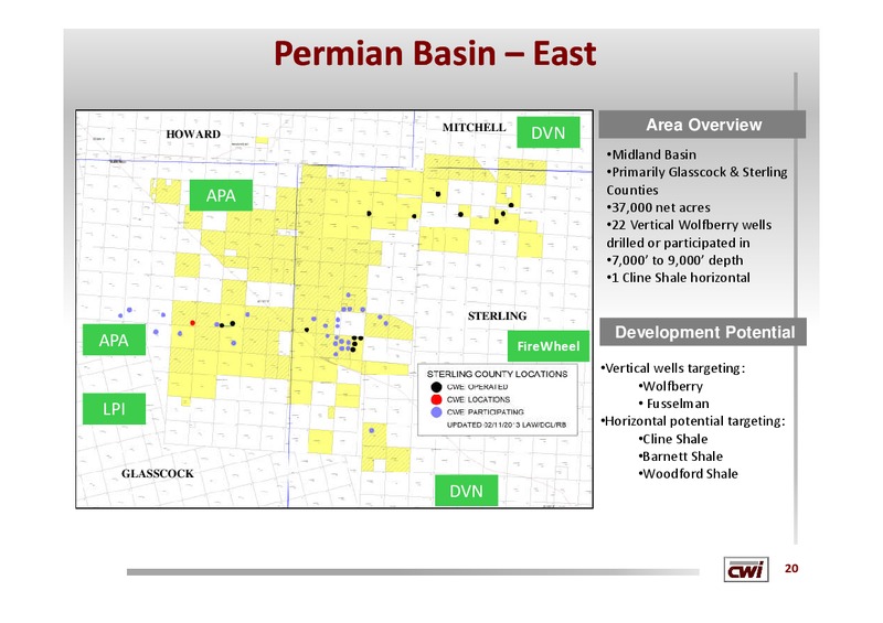 19TH ANNUAL IPAA OGIS NEW YORK – Clayton Williams Energy Inc. – slide 19