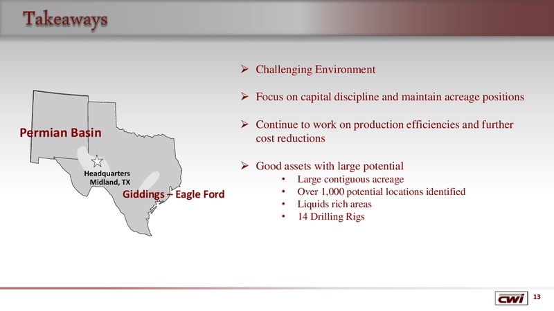 Enercom The Oil and Gas Conference – Clayton Williams Energy Inc. – slide 12