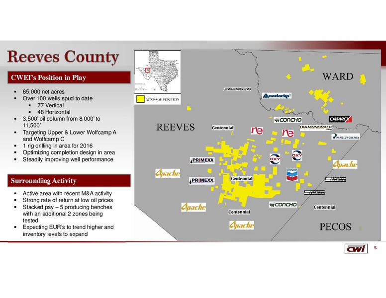 Johnson Rice Energy Conference – Clayton Williams Energy Inc. – slide 4