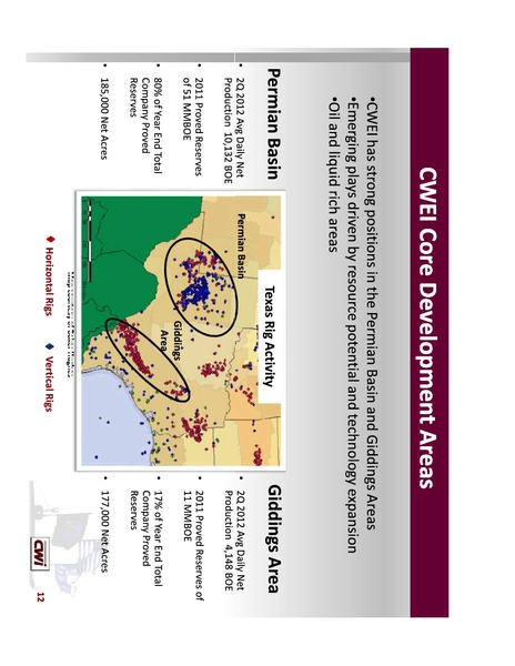 Johnson Rice  Companys 4th Annual Energy Conference – Clayton Williams Energy Inc. – slide 12