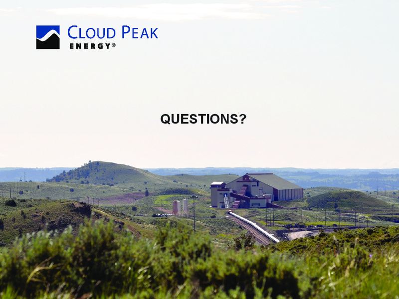 HIGH YIELD BOND & SYNDICATED LOAN CONFERENCE – Cloud Peak Energy Inc. – slide 17