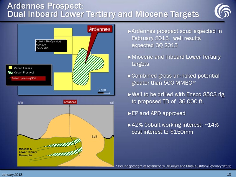 January 2013 Investor Presentation – Cobalt International Energy, Inc. – slide 14