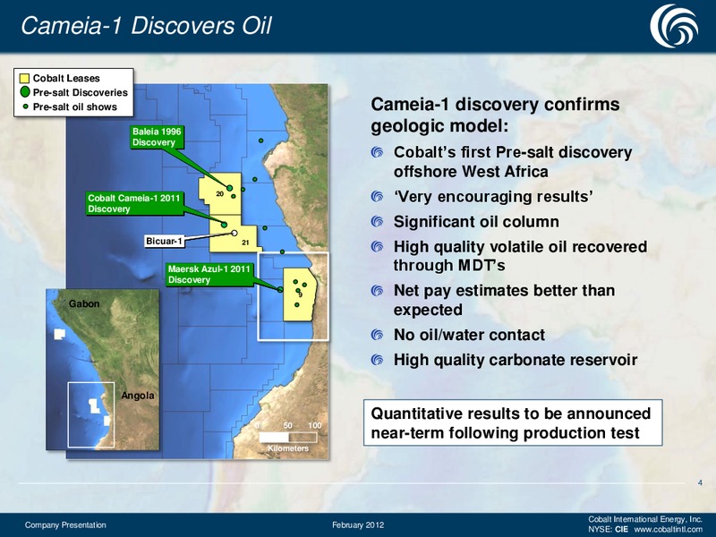 Update on West Africa and Gulf Mexico Drilling Programs – Cobalt International Energy, Inc. – slide 3