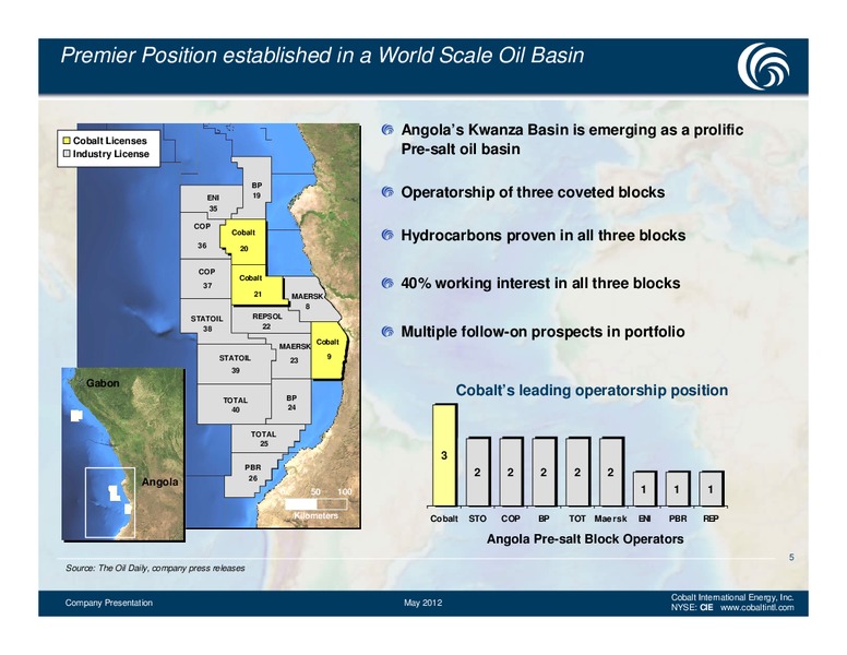 May 2012 Company Presentation – Cobalt International Energy, Inc. – slide 4