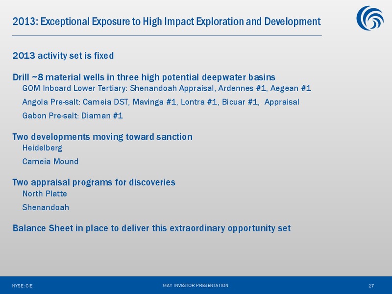 May 2013 Investor Presentation – Cobalt International Energy, Inc. – slide 26