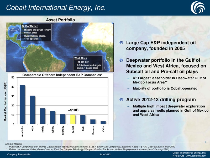 June 2012 Company Presentation – Cobalt International Energy, Inc. – slide 2
