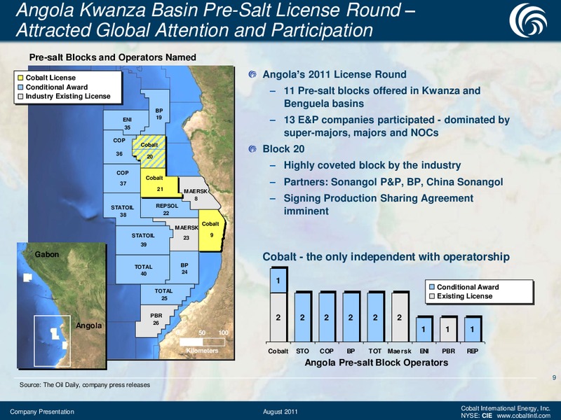 August 2011 Investor Presentation – Cobalt International Energy, Inc. – slide 8