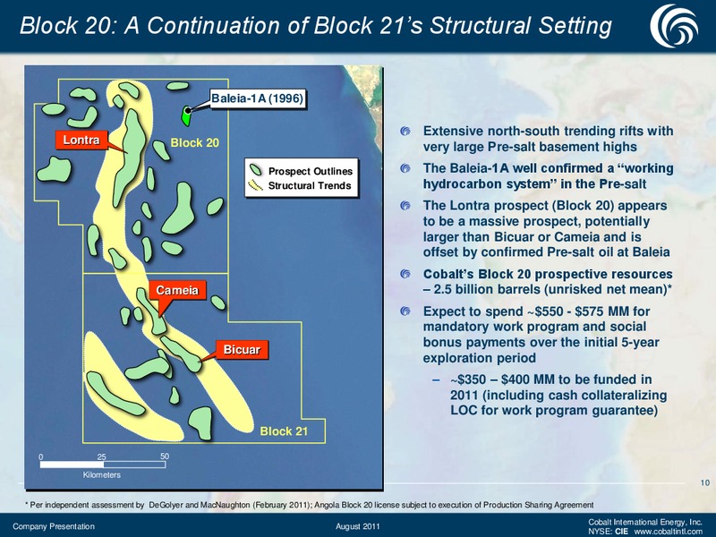 August 2011 Investor Presentation – Cobalt International Energy, Inc. – slide 9