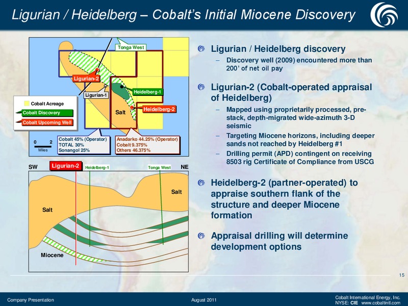 August 2011 Investor Presentation – Cobalt International Energy, Inc. – slide 14