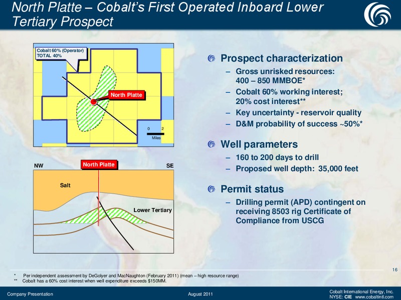August 2011 Investor Presentation – Cobalt International Energy, Inc. – slide 15